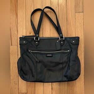 Coach Black Leather Shoulder Bag